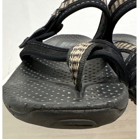Skechers Sandals Outdoor Lifestyle Women Girls Adjustable Black Brown Size 6 - Picture 4 of 15